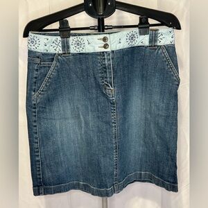 Talbots Denim Skirt with Light Blue Waistband